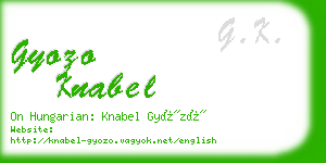 gyozo knabel business card